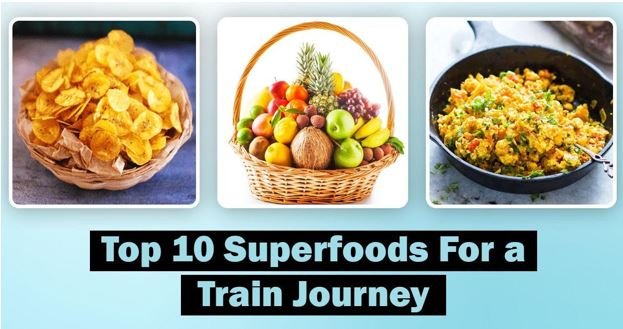 Superfoods da trasportare durante il tuo viaggio in treno che ti manterrà in salute